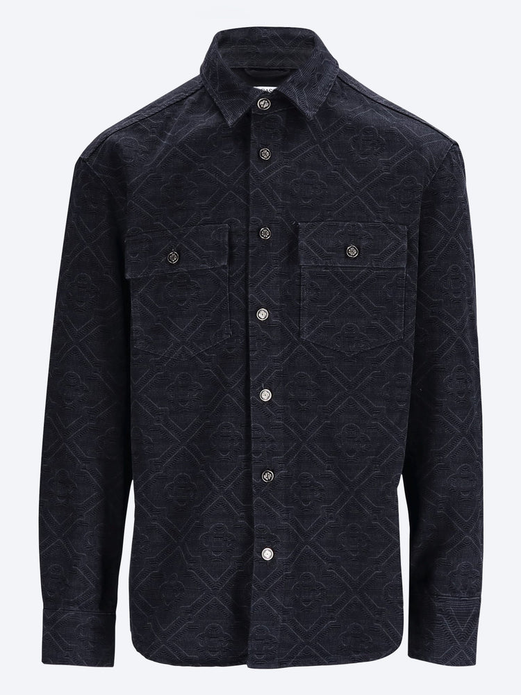 Laser monogram denim shirt 1