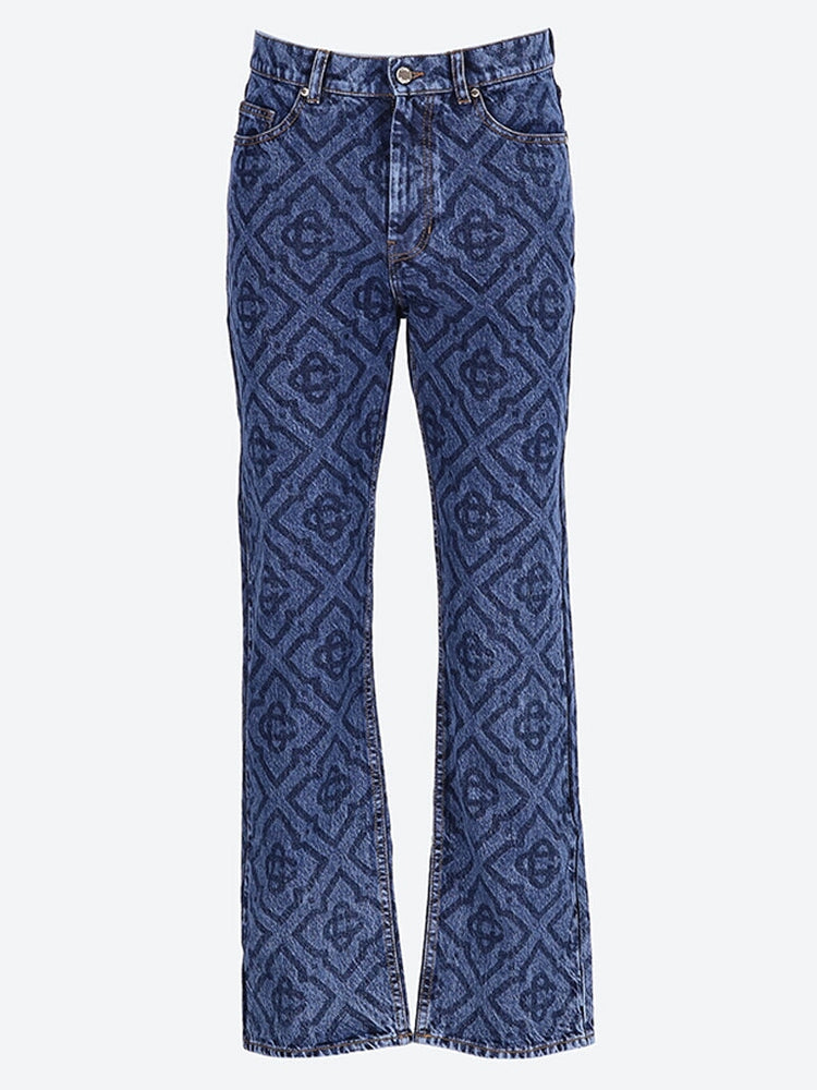 Laser print jeans 1