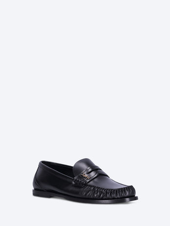 Laurent smooth leather loafers