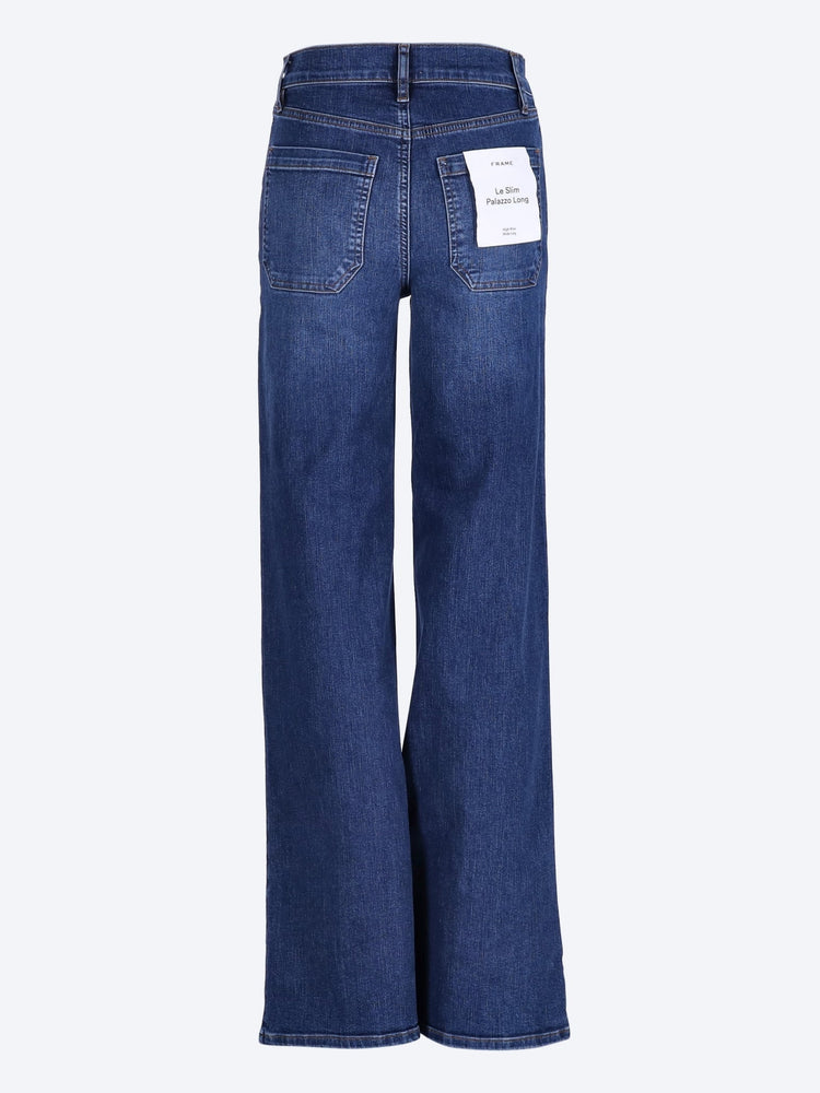Le slim palazzo long modernist denim fashion pants 3