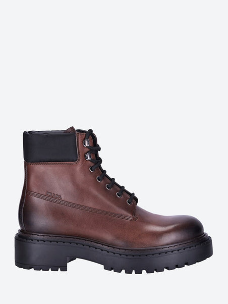 Leather and re-nylon work boots