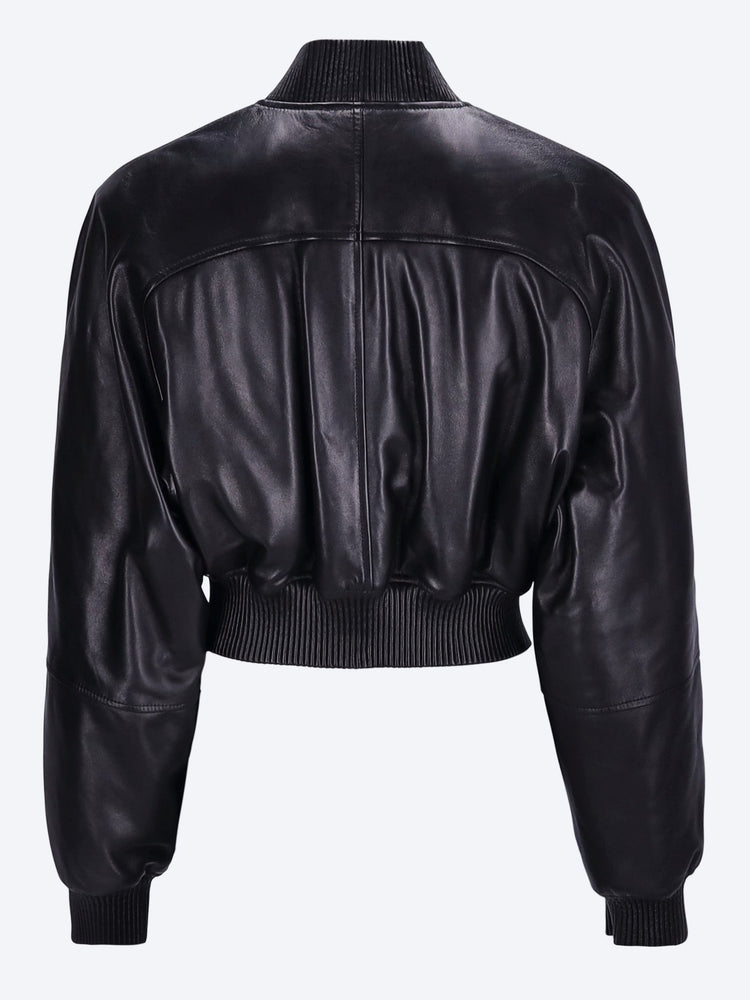 Leather bomber jacket 3