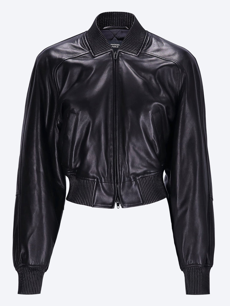 Leather bomber jacket 1