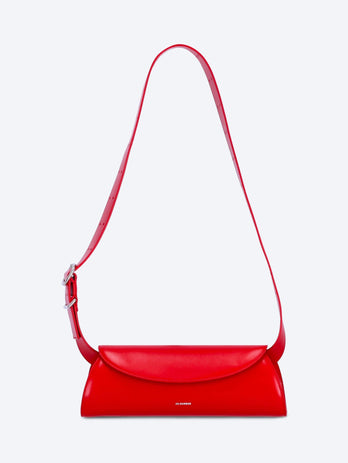 Leather cannolo small shoulder bag