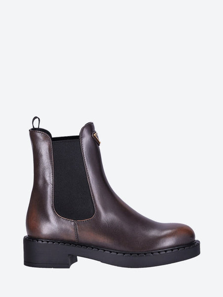 Leather fume ankle boots