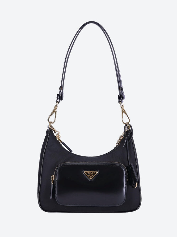 Prada Saffiano Leather Handbag in Black | Lyst