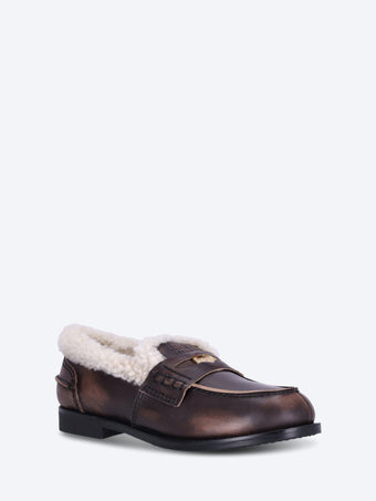 Leather loafers shoes