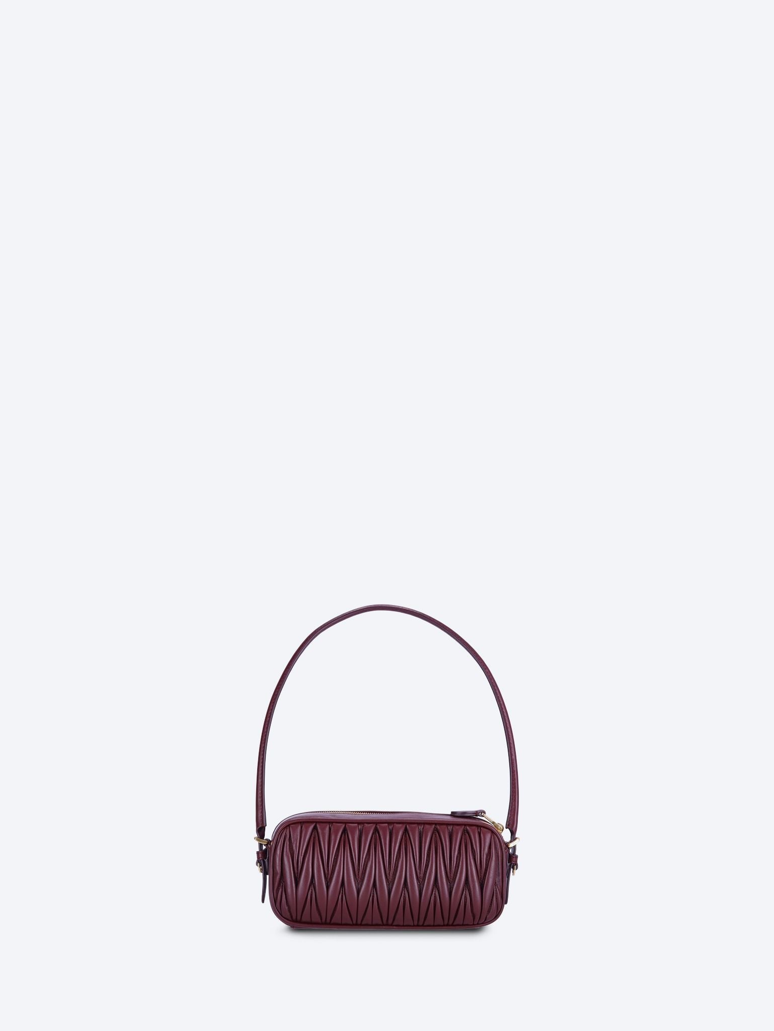 Leather matelasse handbag 4