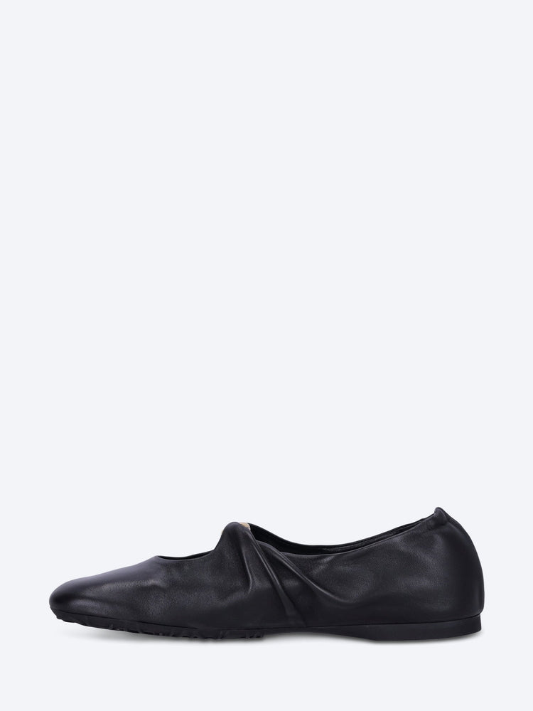 Leather pebble soft ballerinas 4