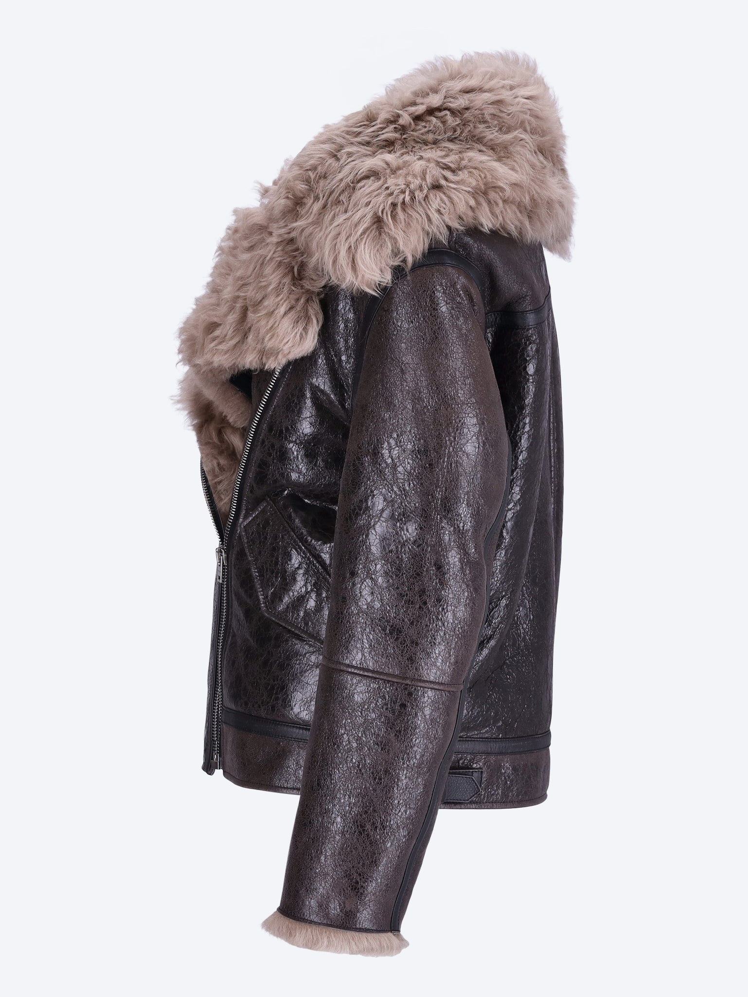 Leather shearling jacket 2