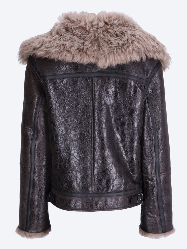 Leather shearling jacket 3