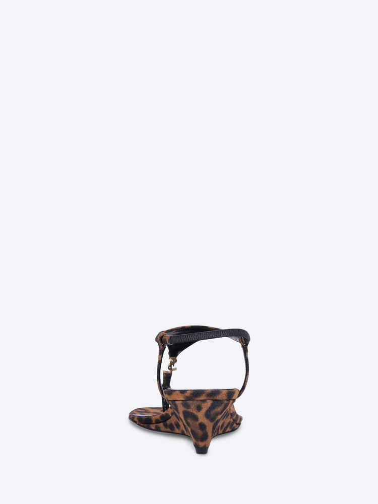 Cassandra Grosgrain Compensées Leopard 5