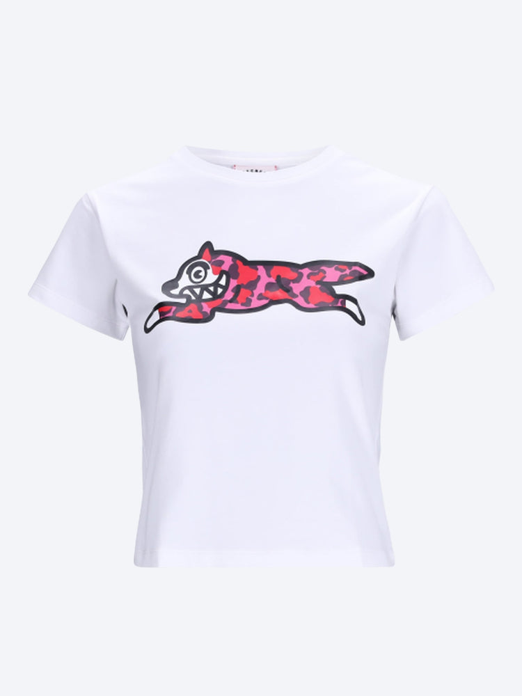 T-shirt bébé chien qui court léopard 1