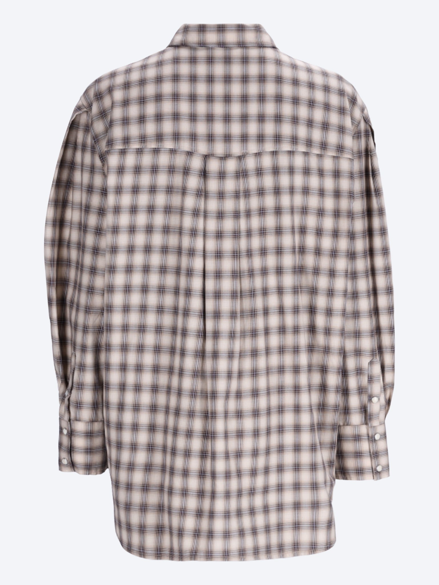 Chemise manches plissées en flanelle à carreaux légers 3