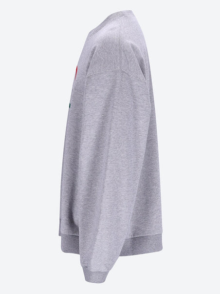 Sweat - shirt en feutre de coton de couleur claire