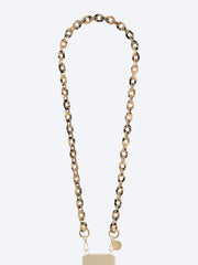 Long cassy beige tortoiseshell chain 120cm ref: