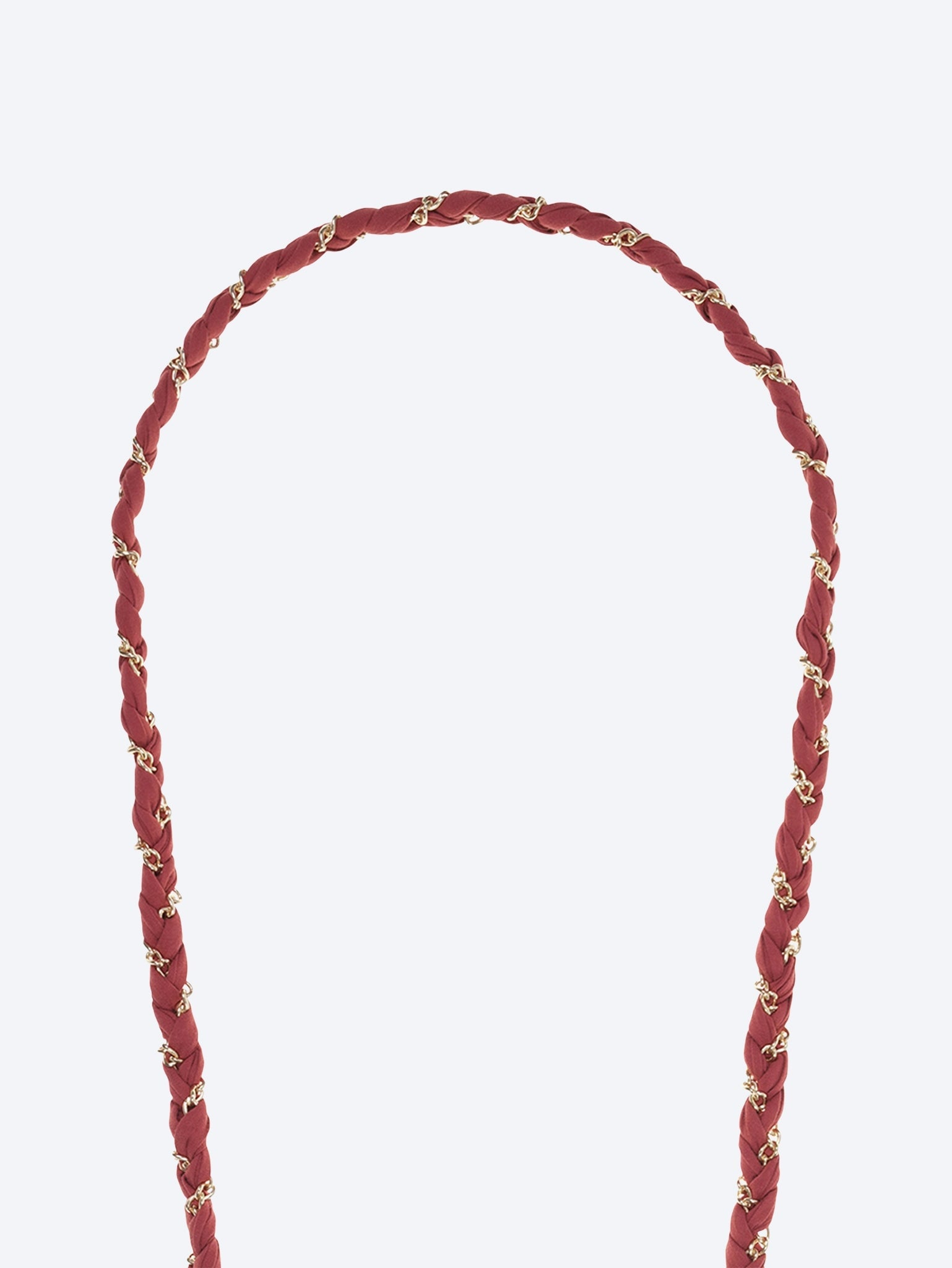 Long doha terracotta & gold fabric chain 120cm 2