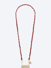 Long doha terracotta & gold fabric chain 120cm ref: