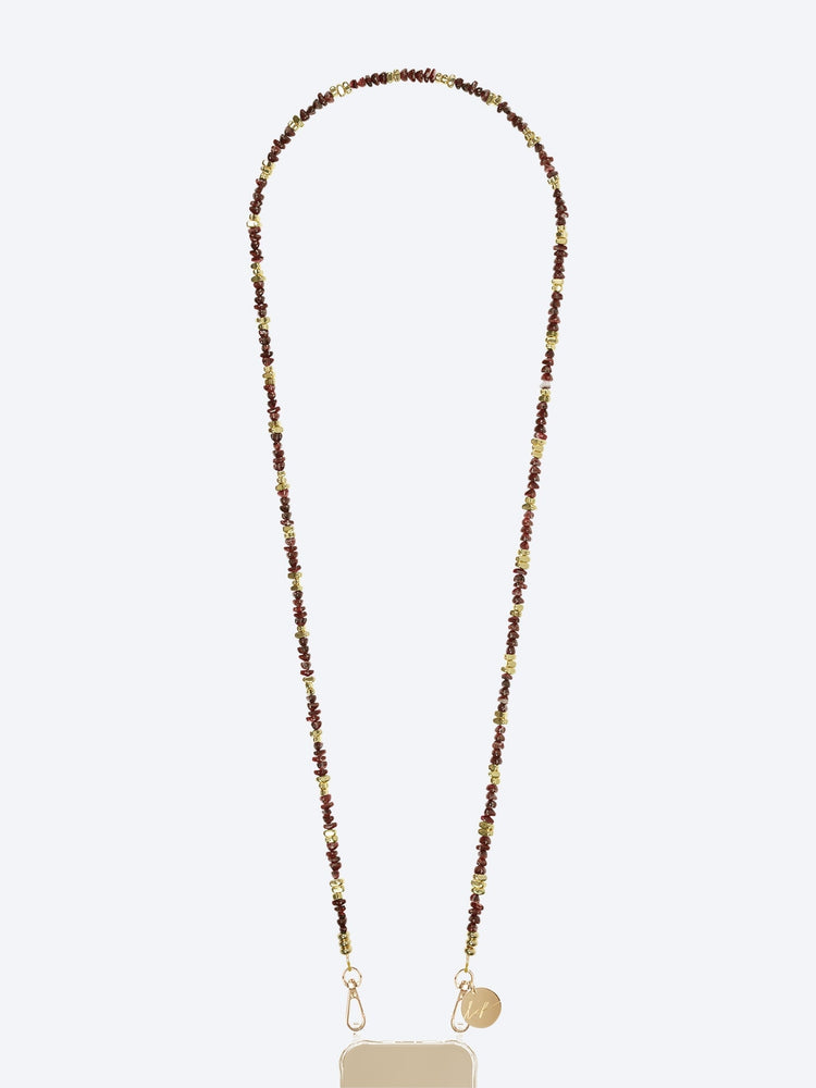 Long liviya brown pearl chain 120cm 1