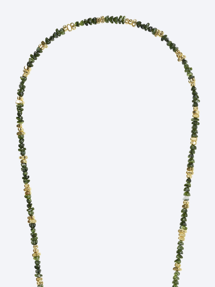 Long liviya khaki pearl chain 120cm 2