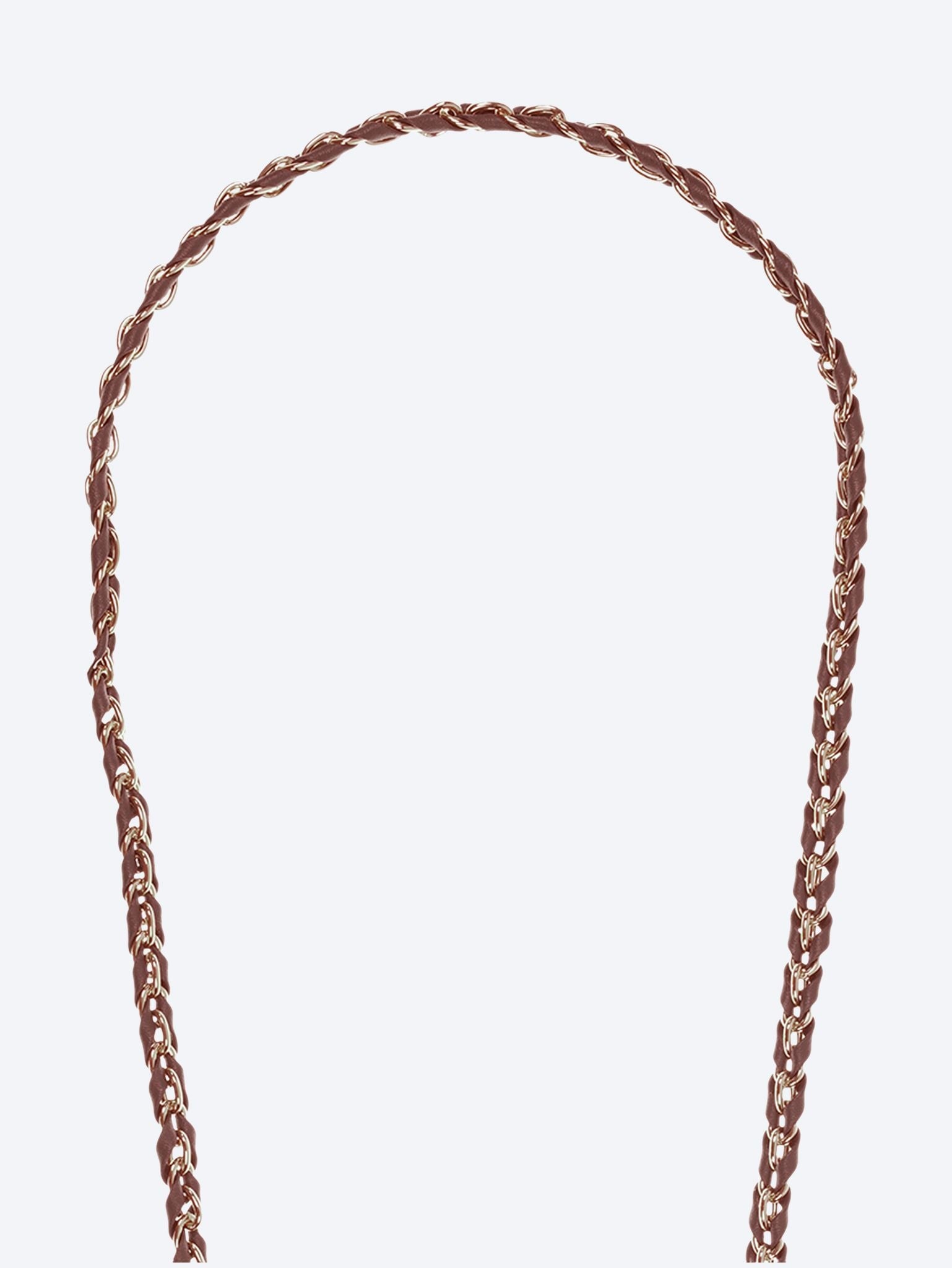 Long lou burgundy and gold chain 120cm 2