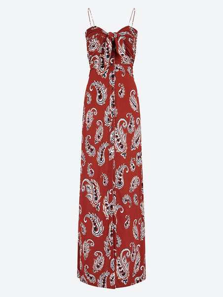 Longue robe imprimée paisley