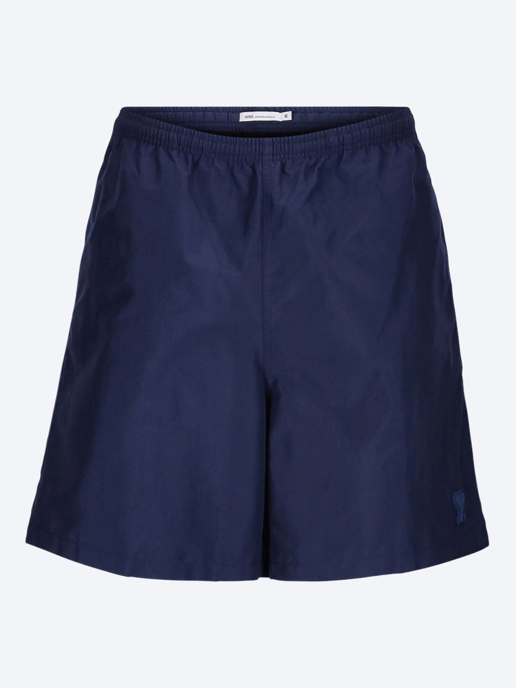 Long plain swim shorts 1