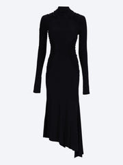 Robe froncée à manches longues ref: