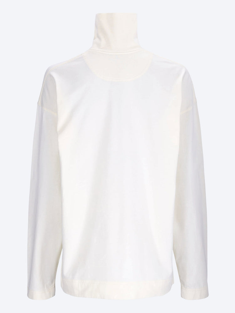 Long sleeve tipped funnel neck t-shirt 3