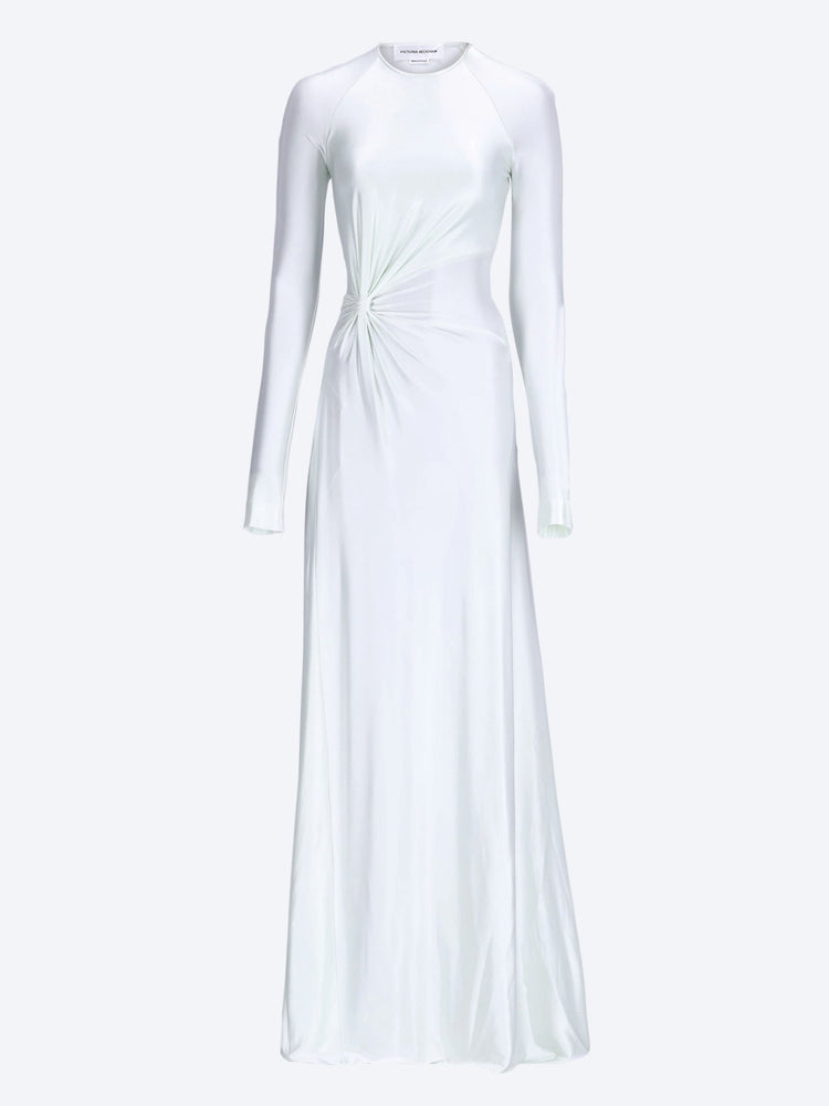Long sleeve twist detail gown 1