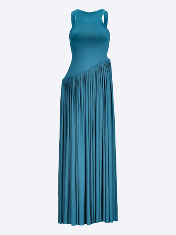 Luna asymmetric jersey dress