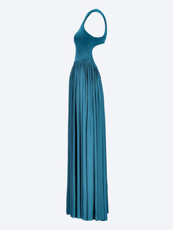 Luna asymmetric jersey dress