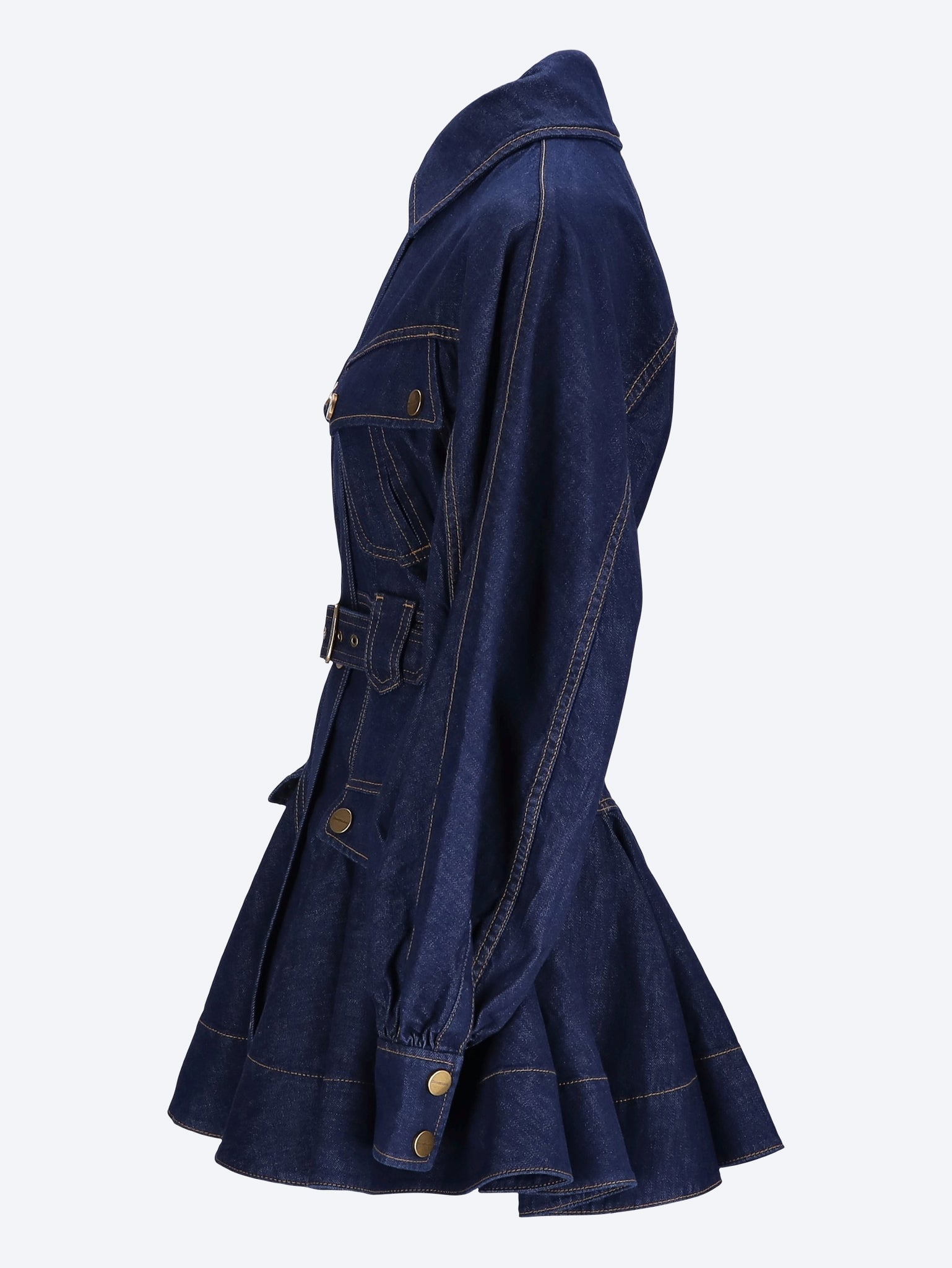 Luna denim utility mini dress 2