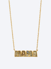 Mama necklace obsidienne gold ref: