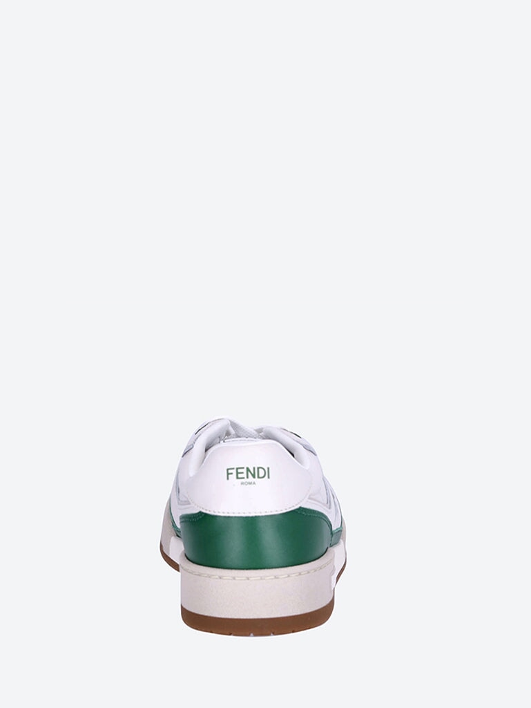 Match logo leather sneakers 5