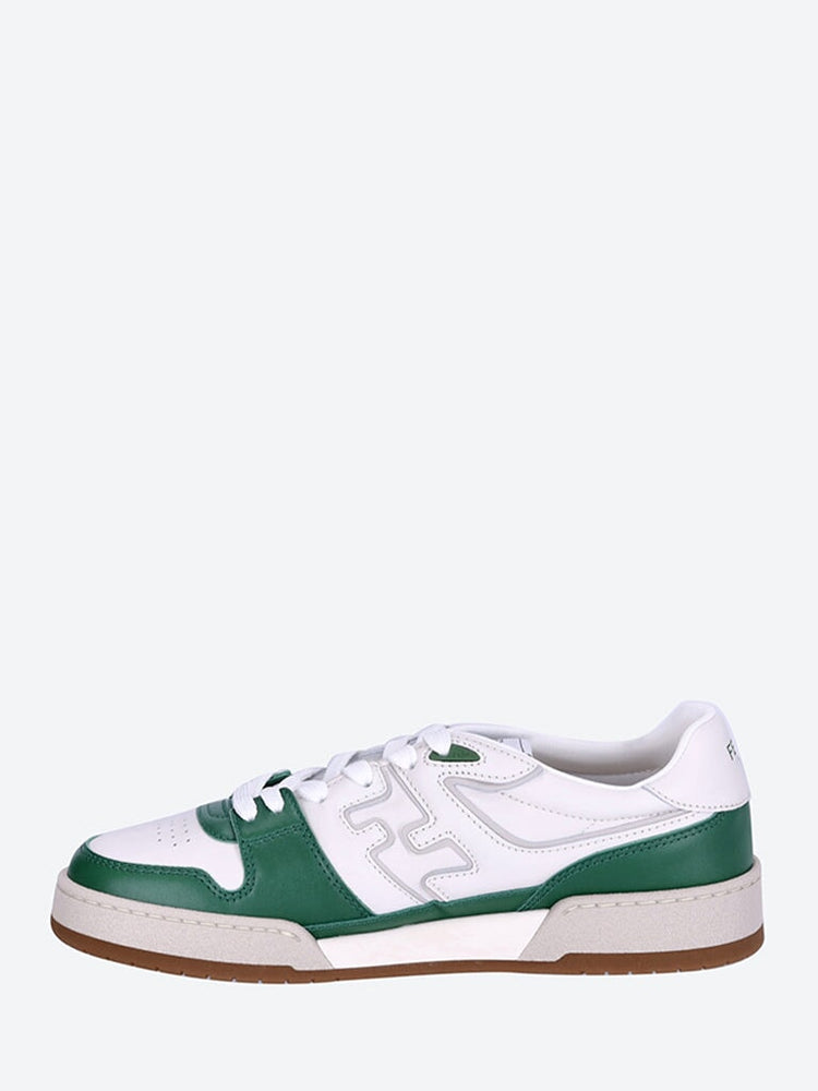 Match logo leather sneakers 4
