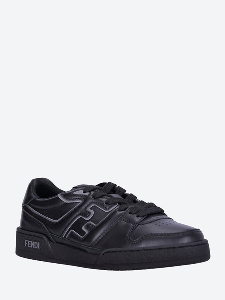 Match logo leather sneakers 2