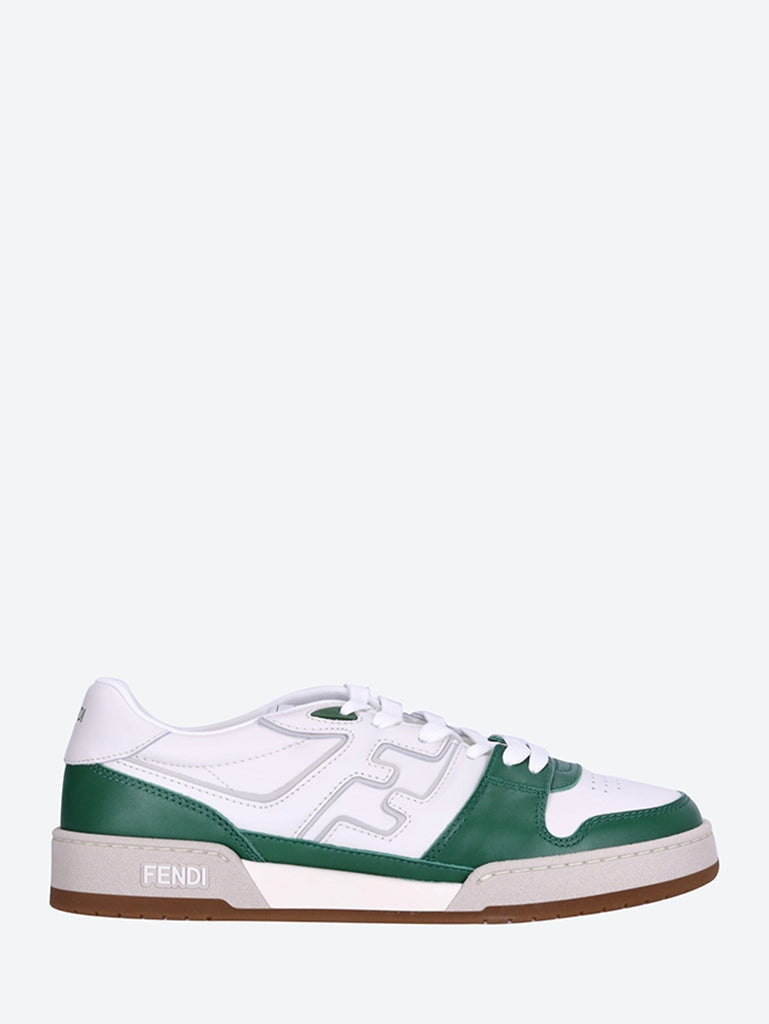 Match logo leather sneakers 1