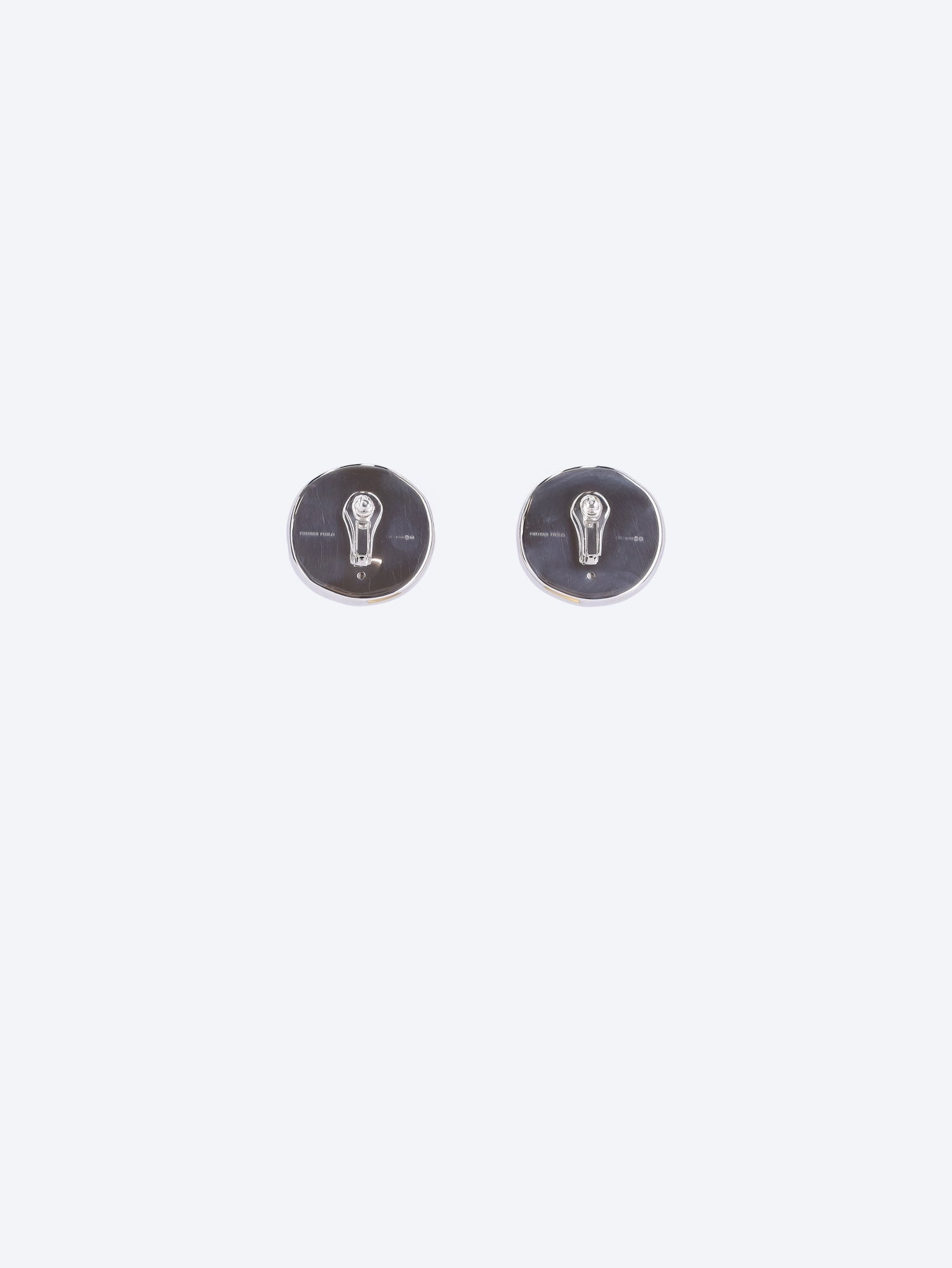 Medallion silver earrings 2