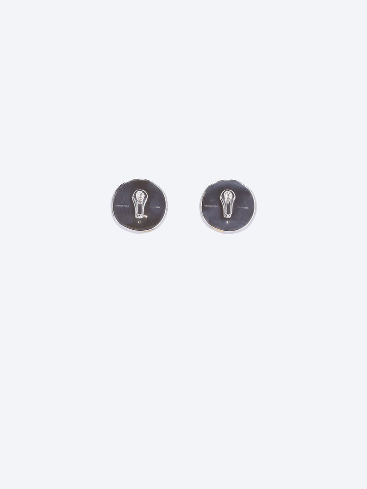 Medallion silver earrings 2