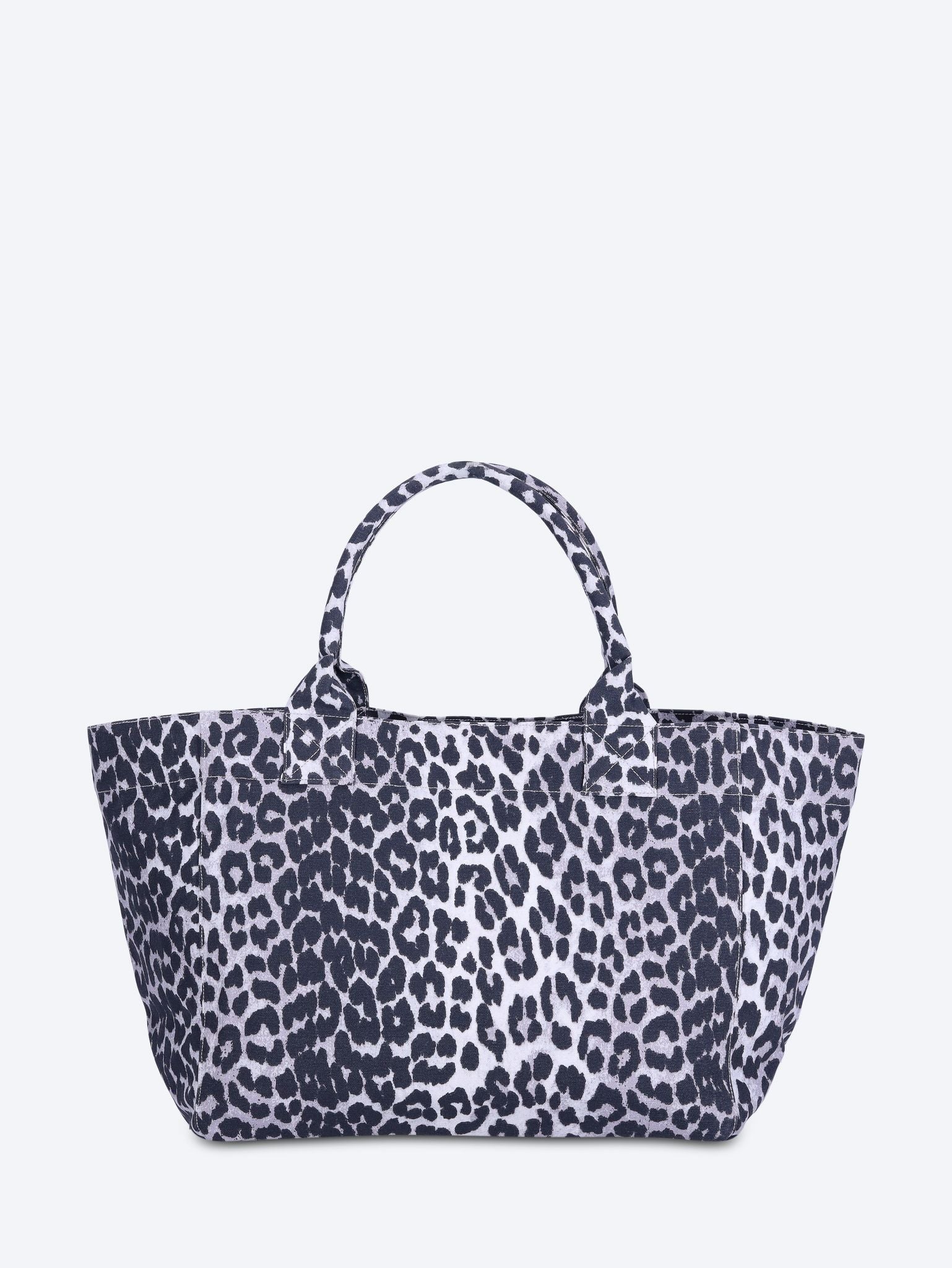 Medium trapeze printed sequin tote bag 4