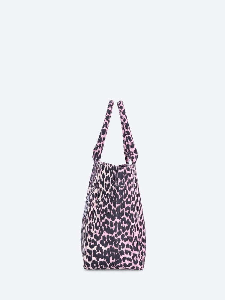 Medium trapeze printed sequin tote bag 3