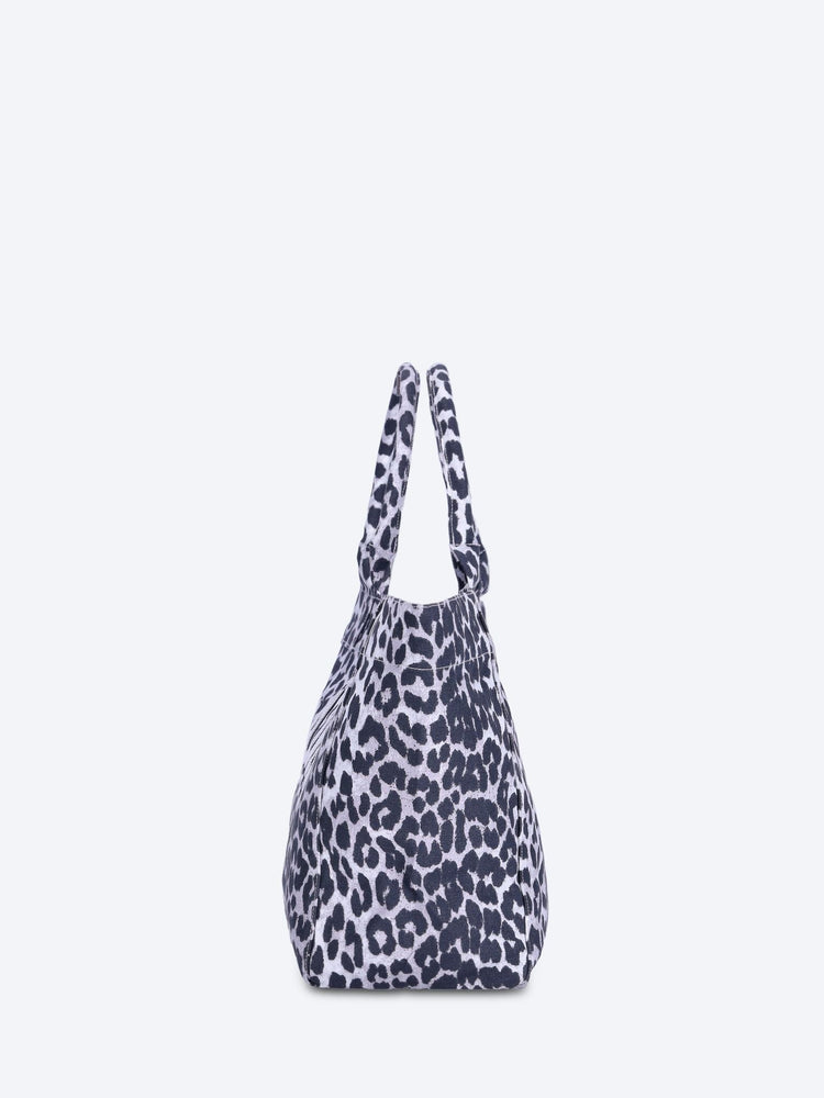Medium trapeze printed sequin tote bag 3