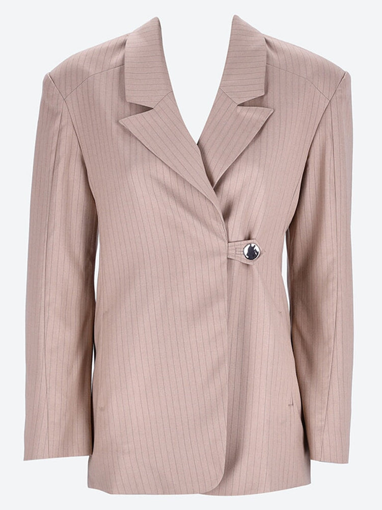 Melange stripe suiting blazer 1