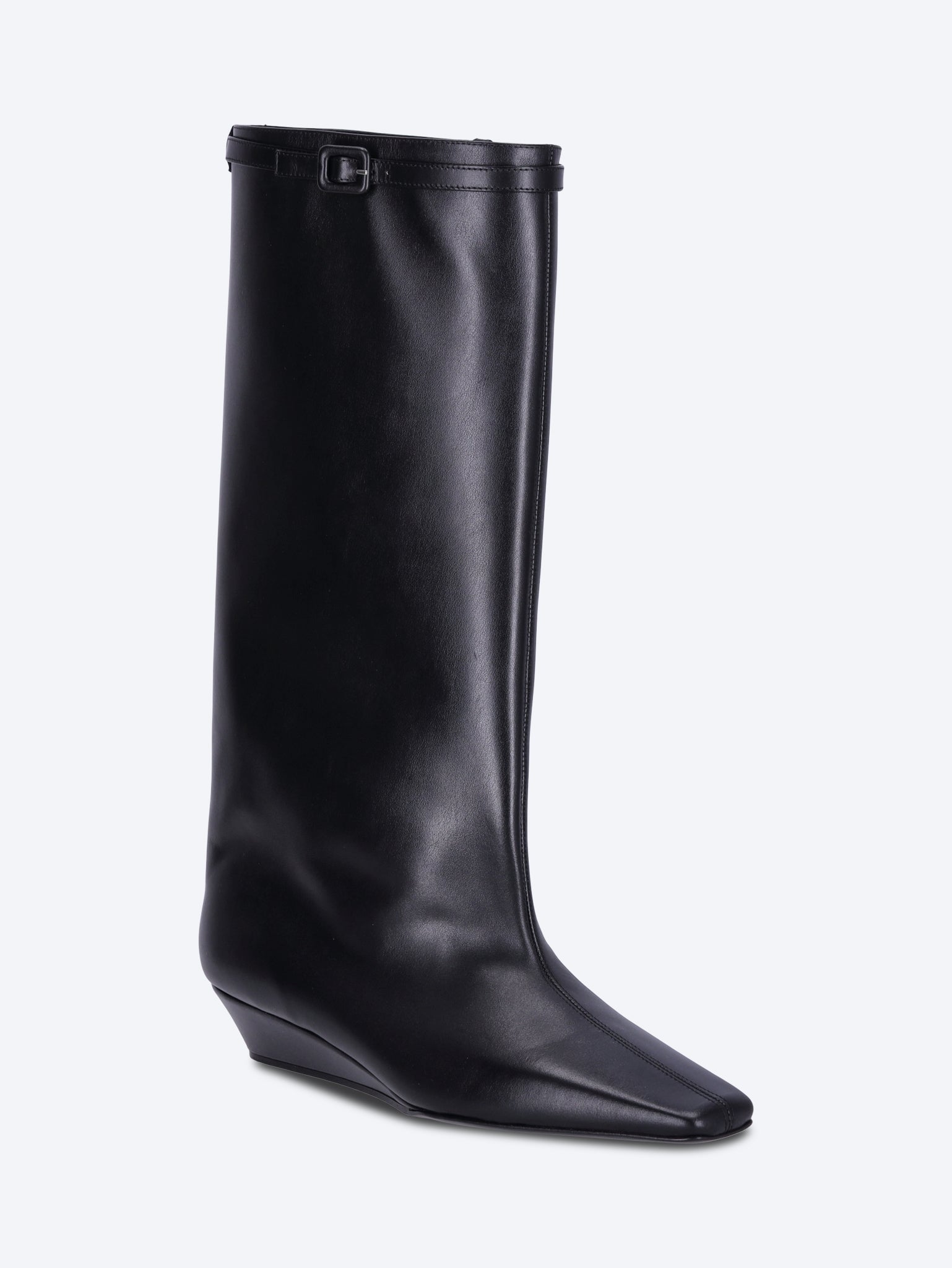 Melting wedged leather boots 2