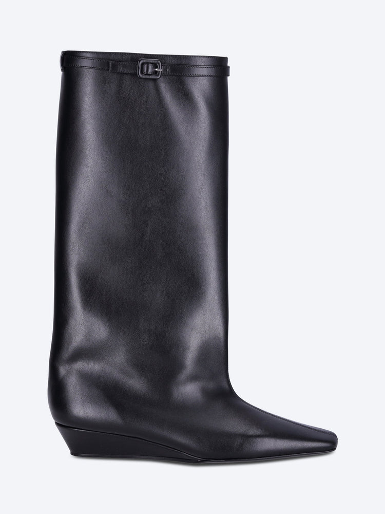 Melting wedged leather boots 1