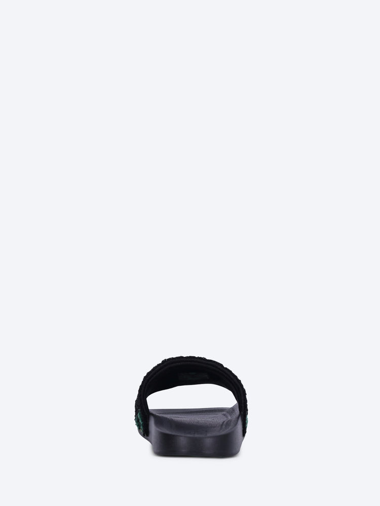 Mens embroidered terry sliders 5