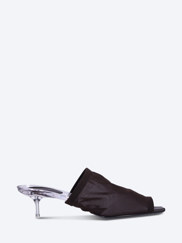 Mesh kitten heel mules 1