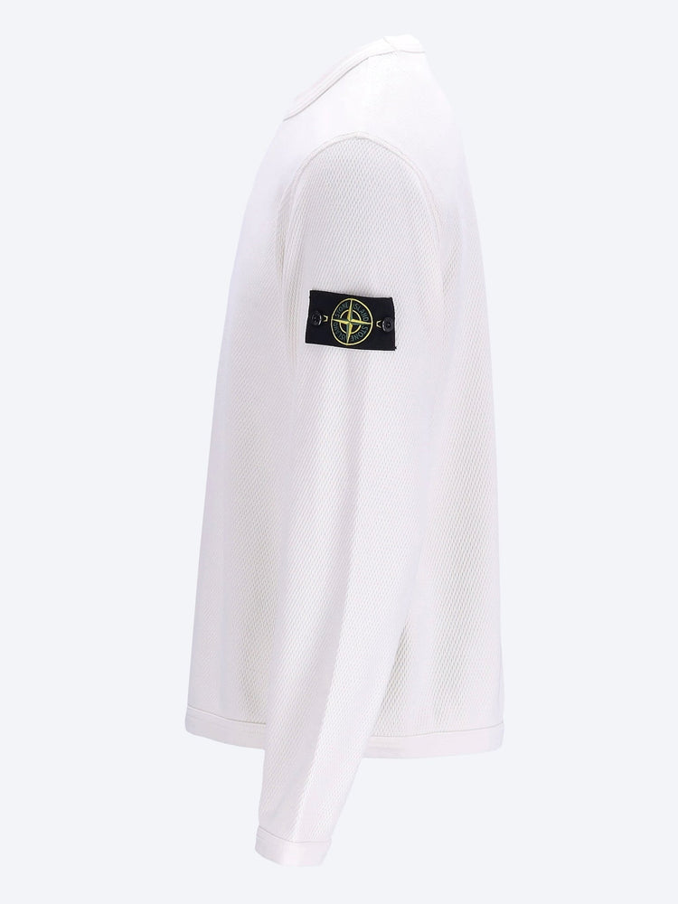 Mesh stitch organic cotton fleece sweatshirt 2