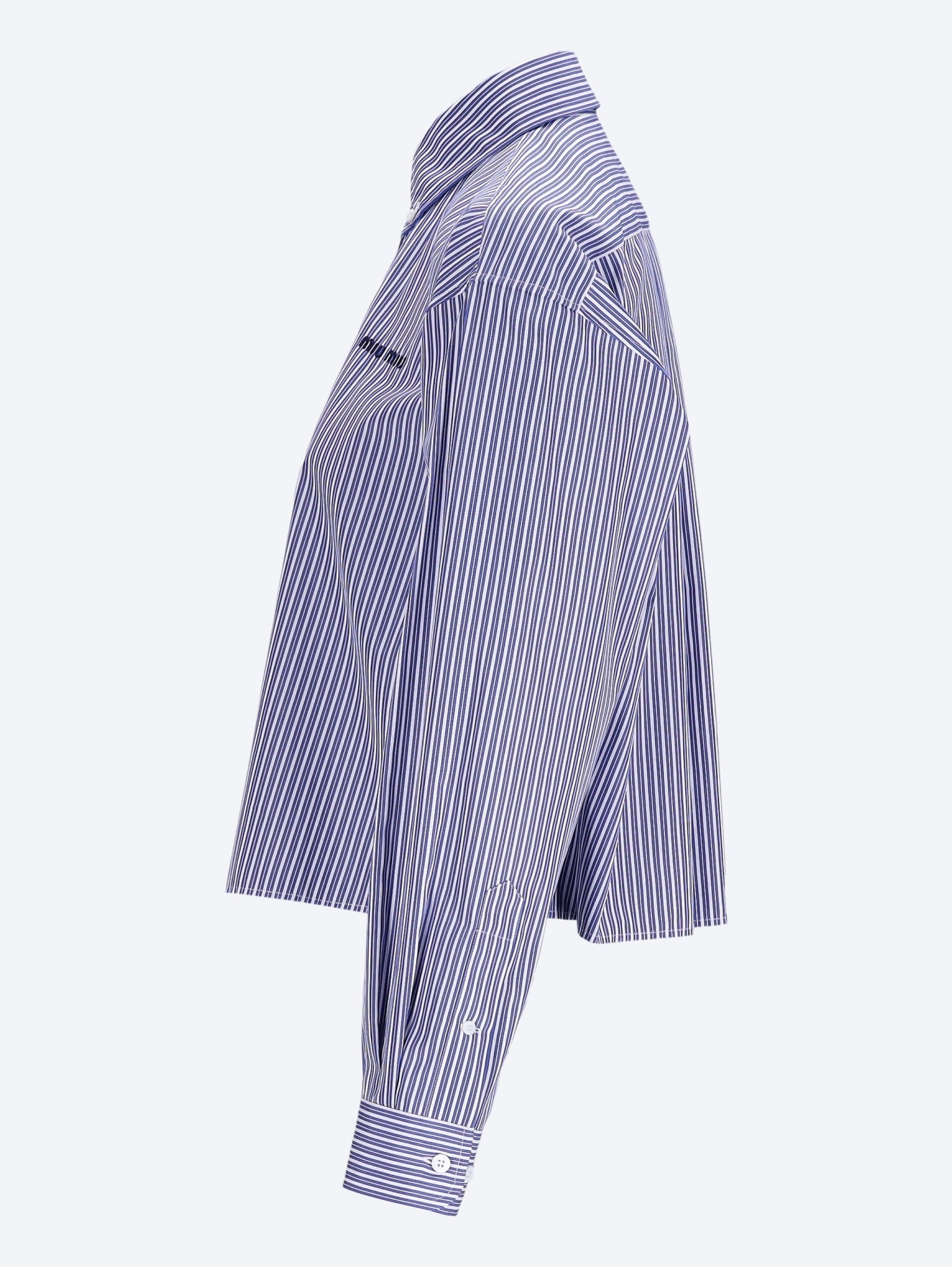Chemise en popeline à micro fines rayures 2